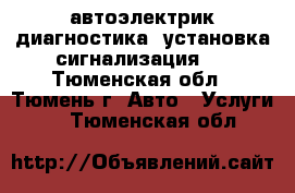 автоэлектрик,диагностика, установка сигнализация,  - Тюменская обл., Тюмень г. Авто » Услуги   . Тюменская обл.